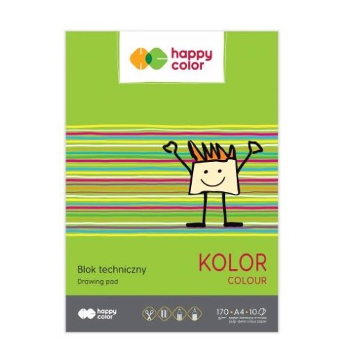 A4/10 farebný technický blok 170g Happy Color