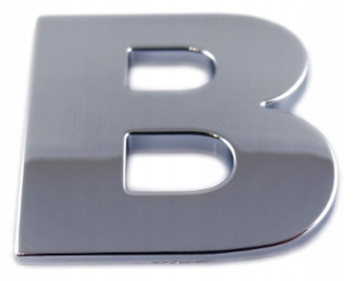 CHROME PÍSMENO B B VEĽKÉ 5,6CM F9E57 ZNAK PÍSMENO