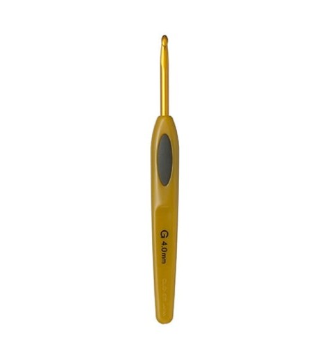 Háčik na háčkovanie Clover Soft Touch / veľkosť 4,0 mm / 1007
