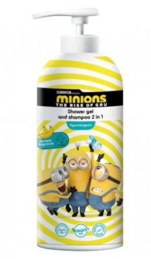 Sprchový gél a šampón Minions 2v1 s 1l pumpičkou