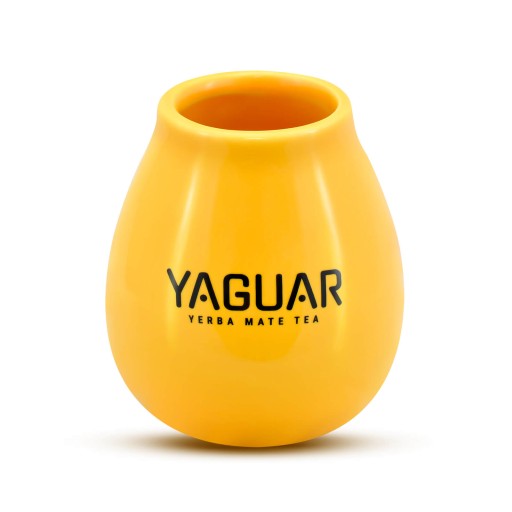 Keramická žltá tekvica s logom Yaguar 350 ml