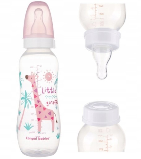 CANPOL LEHKÁ FĽAŠA ÚZKA PROFILOVANÁ 330ml 12m+