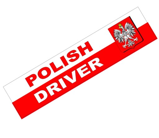 Nálepka so znakom poľského vodiča s nápisom