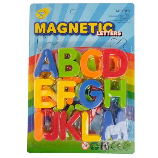 Farebné magnetické písmená 24 ks