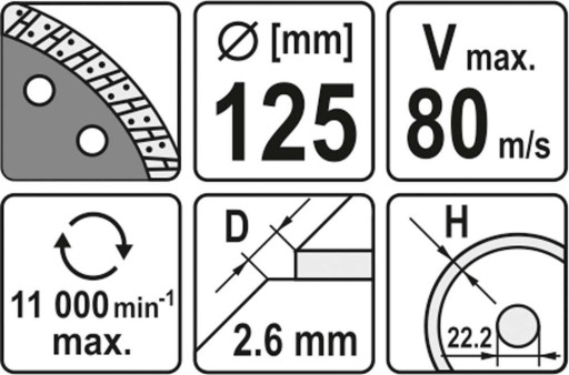 TURBO DIAMANTOVÝ KOTÚČ DO BETÓNOVEJ KOCKY 125mm