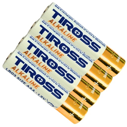 Alkalická batéria Tiross AAA (R3) 4 ks.