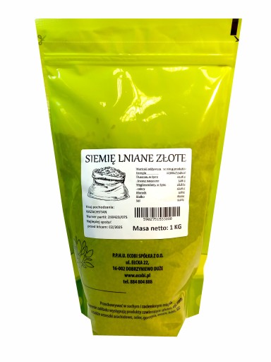 ZLATÉ ĽANOVÉ SEMIENKO 1kg super food ZRNÁ