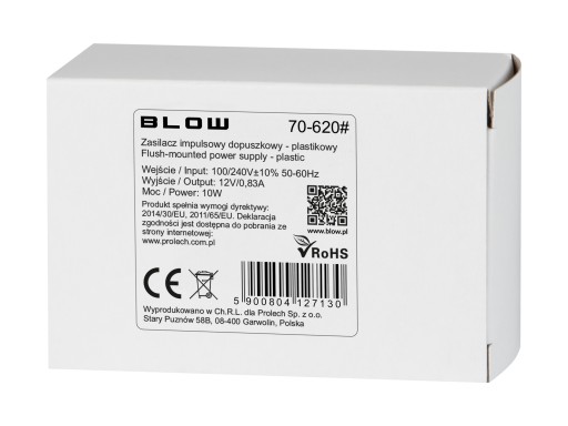 NAPÁJANIE 12V 10W IP67 PRE RGB LED PÁS
