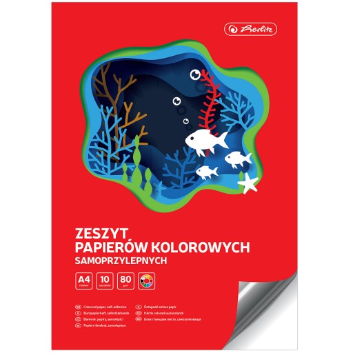 KNIHA PAPIERA FAREBNÝ PAPIER A4/10K SAMOLEPIACI HERLITZ