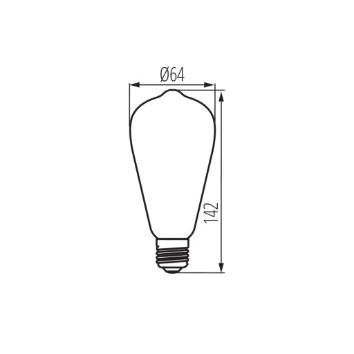 Kanlux XLED ST64 E27 4W 1800K dekoračná žiarovka