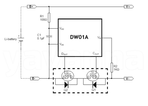 BMS 1S 3,6-4,2V 2-3A Li-Ion/Li-Po 18650 CHRÁNENÉ
