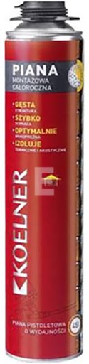 Koelner montážna pena 750 ml PIŠTOĽ CELOSEZÓNNY ÚČINNÝ NÍZKY TLAK