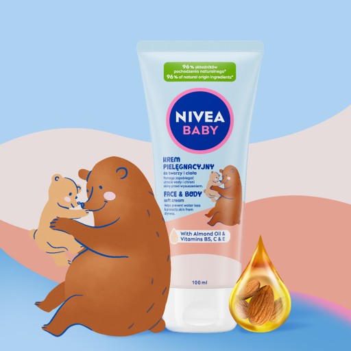 NIVEA BABY Krém pre deti, dojčatá, starostlivosť o tvár, ruky a telo, 100 ml
