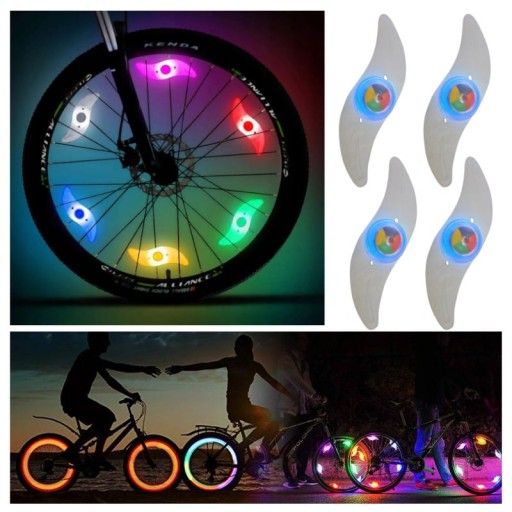 4x LED BICYKLOVÉ SVETLÁ NA RAČOCH KRYTU BICYKLA