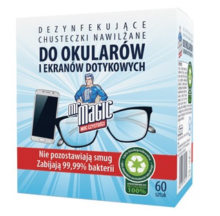 VLHČENÉ UBROUSKY NA OKULIARE Mr Magic 60 kusov
