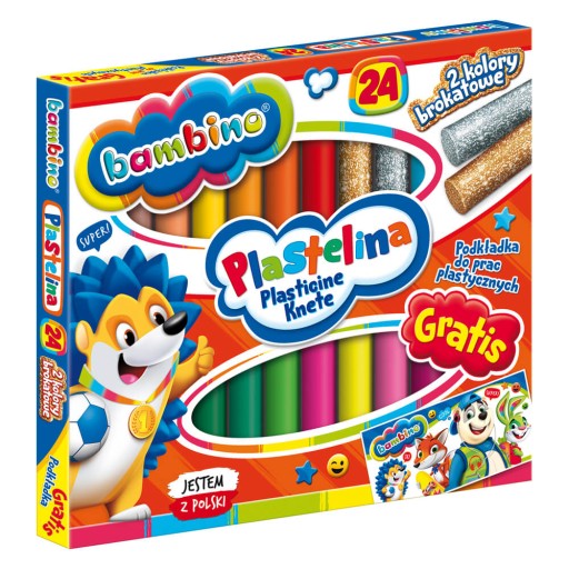 BAMBINO PLASTICINE 24 FAREB zlatá strieborná + zdarma