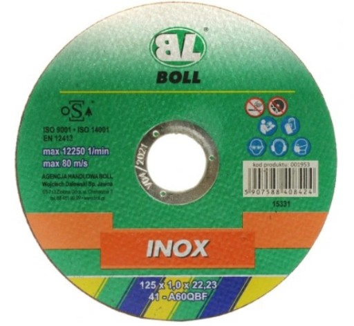 BOLL Rezný kotúč Nerez 125 1,0 INOX