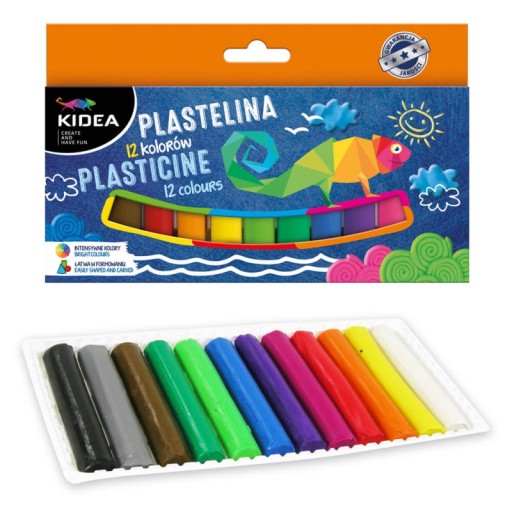 KIDEA SCHOOL FARBY PLAGÁT 12 FARIEB PLASTICINA 12 FARIEB Súprava