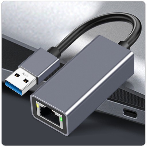 SIEŤOVÝ ADAPTÉR HUB LAN KARTA RJ45 USB-A PLUG&PLAY 1000 MBPS