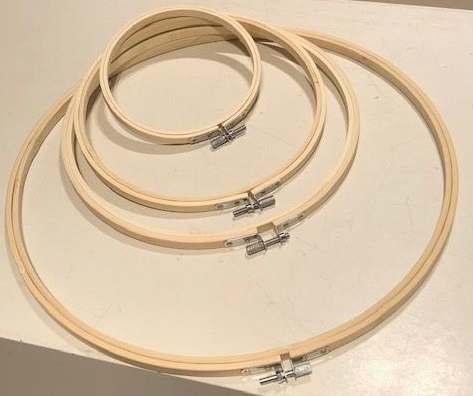 Bambusový vyšívací kruh, drevený vyšívací kruh, 15 cm