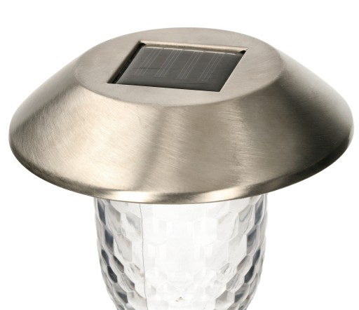 Solárna záhradná lampa CRYSTALS, LED osvetlenie chodníka, strieborná, MK