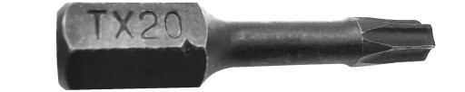 NÁRAZOVÝ BIT TX20 30mm STAR TORX TORX NÁRAZOVÝ COBIT 1ks