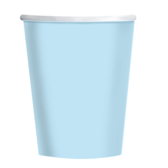 Modré papierové kelímky 237 ml