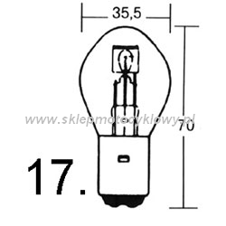 IR žiarovka 6V 25/25W BA20D