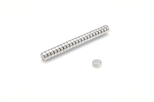 Neodymový magnet valcový MW 6x2,5 mm N38 50 ks.