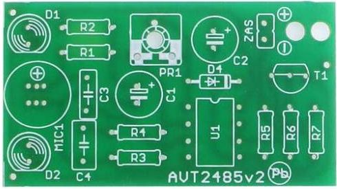 Inteligentné detské nočné svetlo, AVT2485 PCB