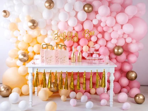 Balóny Pink Gold Chrome Confetti 20 pcs Large