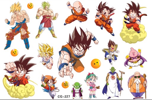 Odnímateľné tetovanie pre deti DRAGON BALL CG227