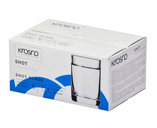 6 pohárov na vodku 30 ml Shot Glass KROSNO