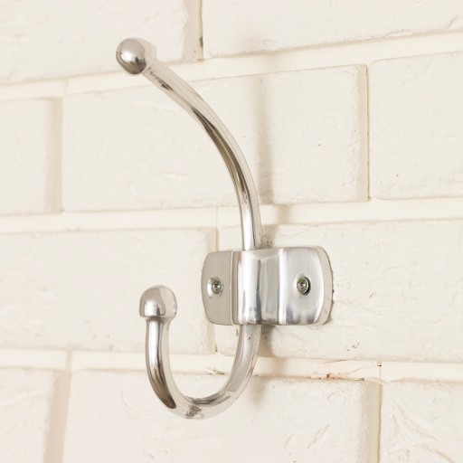 VEŠIAK LOFT STYLE, strieborný lesk, na tašky na oblečenie