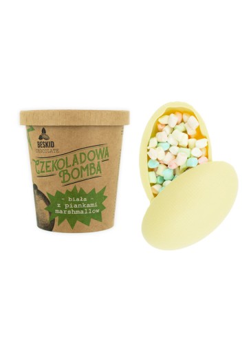 Čokoládové vajíčko s marshmallows - biela čokoláda VEĽKÁ NOC