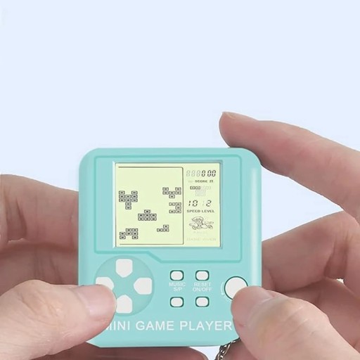 HERNÁ KĽÚČENKA MINI TETRIS HRA KĽÚČENKA PRE FANOUŠKA RETRO HIER