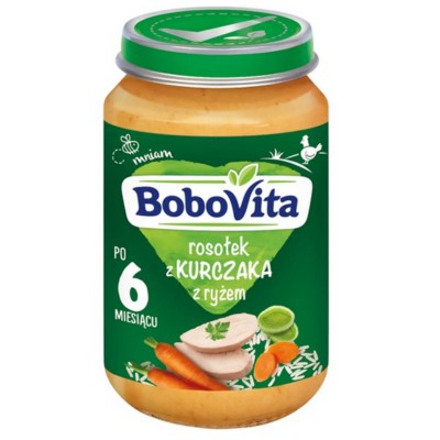BOBOVITA Detský riad Kuracia polievka s ryžou a zeleninou 6m+ 190g