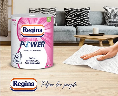 Celulózová papierová utierka REGINA POWER 340 listov, biela, univerzálna A'1
