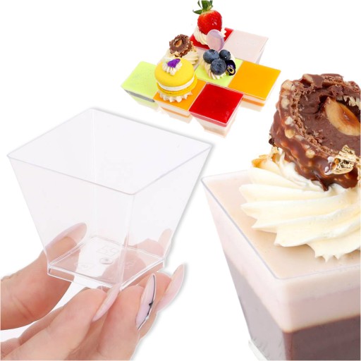Finger Food dezertné poháre Pyramidové dezertné nádoby 60ml 25ks