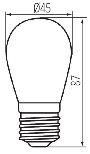 LED žiarovka ST45 FILAMENT girlandový svetelný zdroj A60 0,5W E27 50lm 4000K