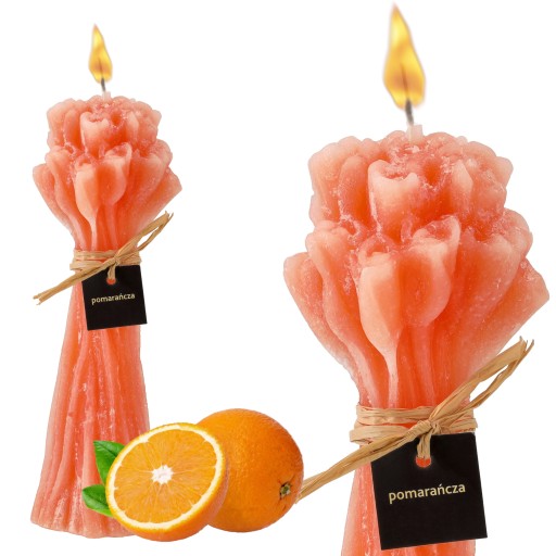 Vonná sviečka Sviečka Intenzívna vôňa Ovocie Citrus Pomaranč Bouquet