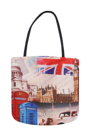 3D nákupná taška veľká 45x42 LONDON CITY SERIES