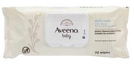 Aveeno vlhčené obrúsky pre bábätká 72 ks