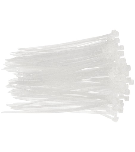 Sťahovacie pásky 2,5x100mm Biele 100 ks.