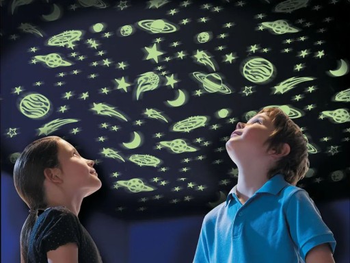 Fluorescenčné nálepky so svietiacimi hviezdami ZA4743