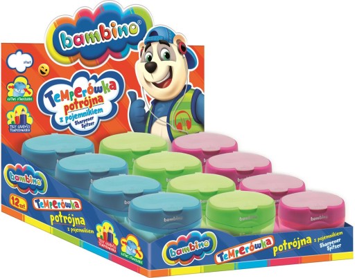 Bambino trojitý orezávač s farebnou nádobou