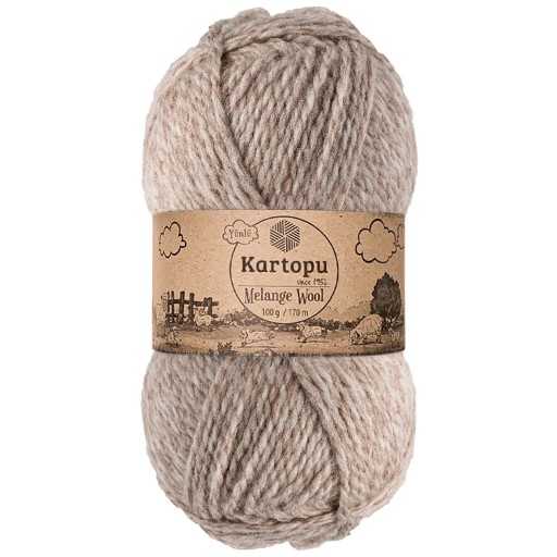 Kartopu | Melanžová vlna | K9002 MIX | béžovo-nugátová