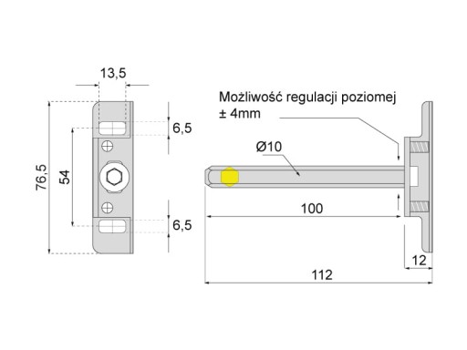 RAMENO NEVIDITELNÝ ČEP UPEVNENIE POLICE 10X100 mm