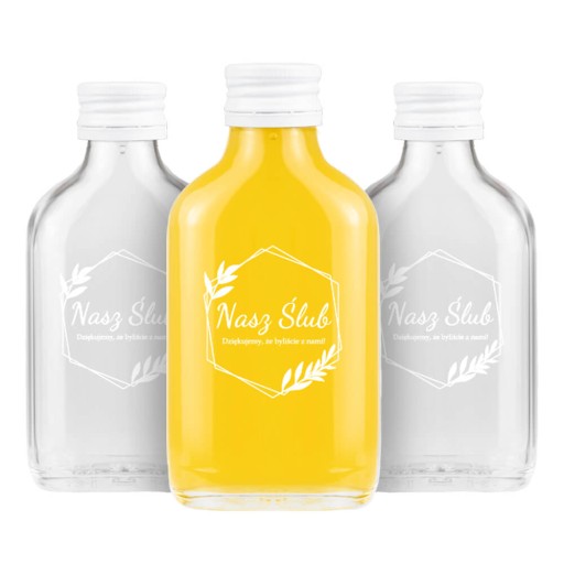 5x fľaša PIERSIÓWKA 100ml s potlačou na SVADBU
