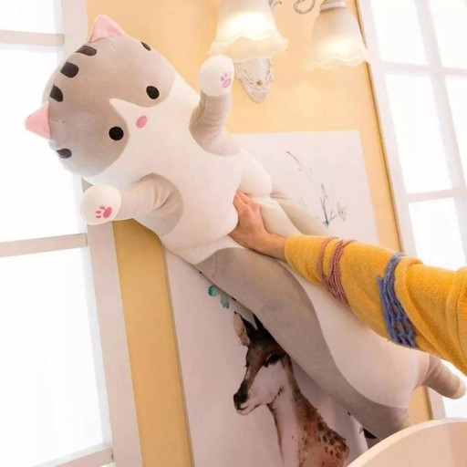 DLHÝ VANKÚŠ PRE MAČKU Maskot 50 CM XL PLYŠ